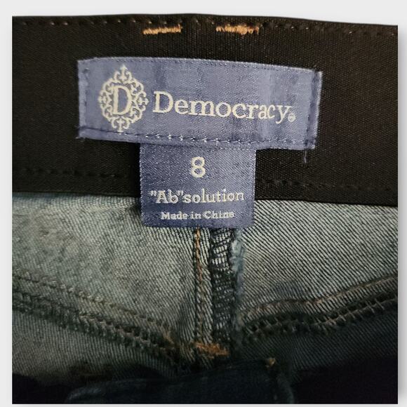 Democracy Jeans Women's 8 Ab Solution Skinny Dark Wash Mid-rise Stretch Waist - Picture 4 of 6